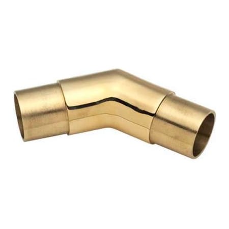 Lavi Industries, Flush Angle Fitting, 135 Degree, For 1.5 Tubing, Polished Brass